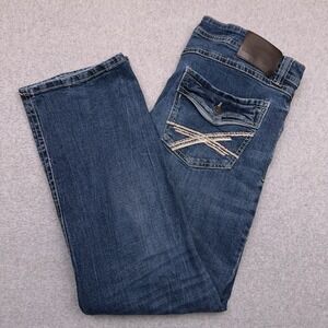 TK Axel Slim Boot Jeans‎ Mens 36x31* Blue Medium Wash Denim Stretch Blue Western